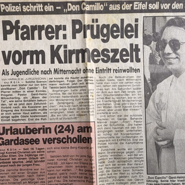 Pfarrer: Prügelei vorm Kirmeszelt