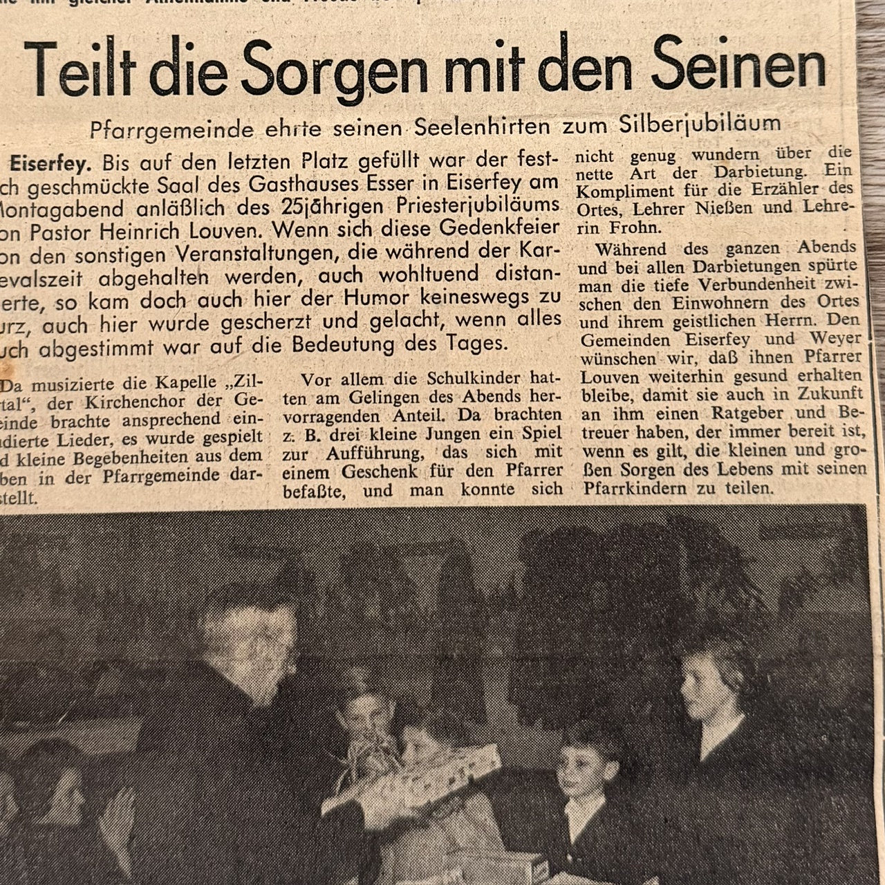 Teilt die Sorgen mit den Seinen