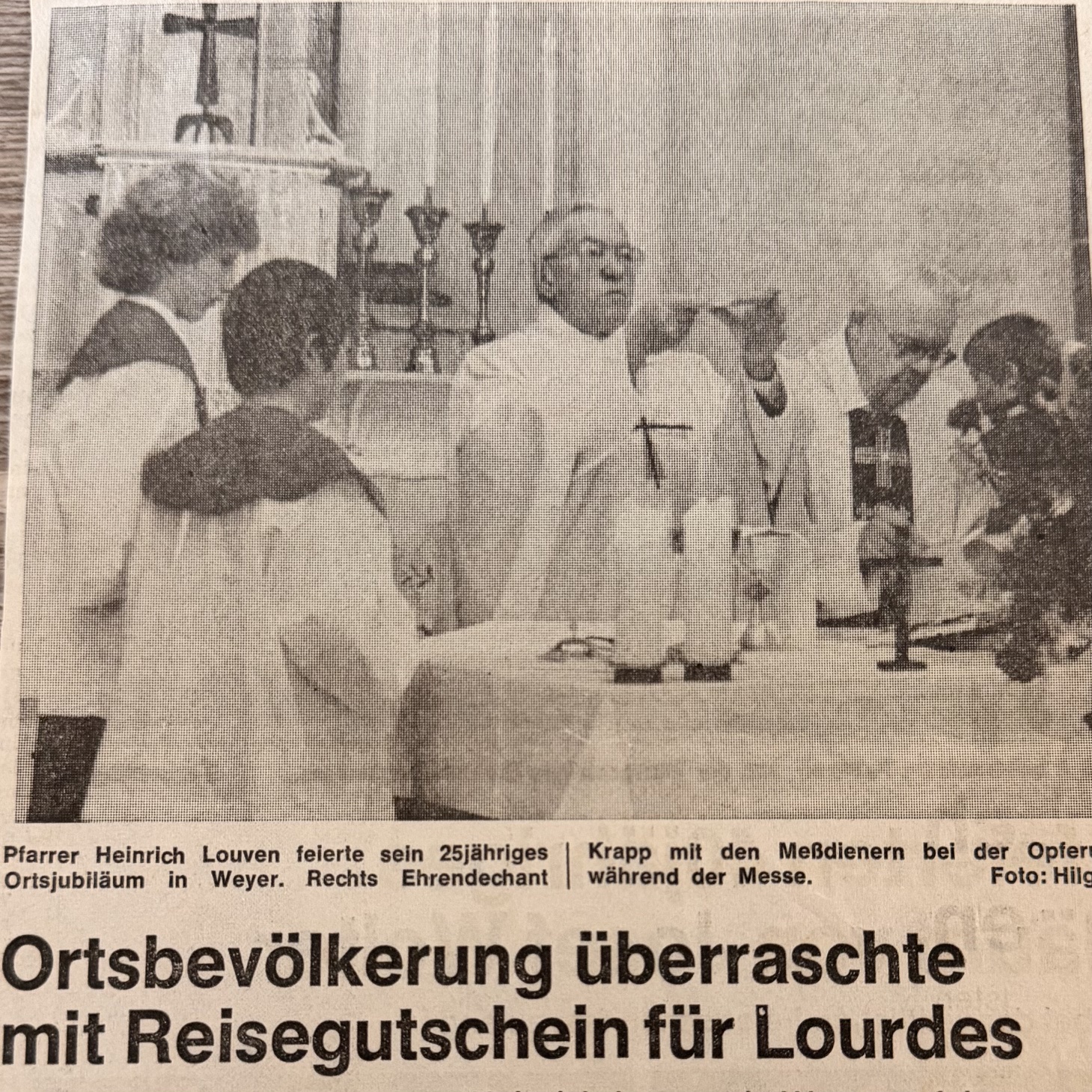 Ortsbevölkerung überraschte mit Reisegutscheind für Lourdes
