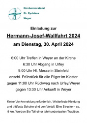 Hermann-Josef-Wallfahrt 2024 