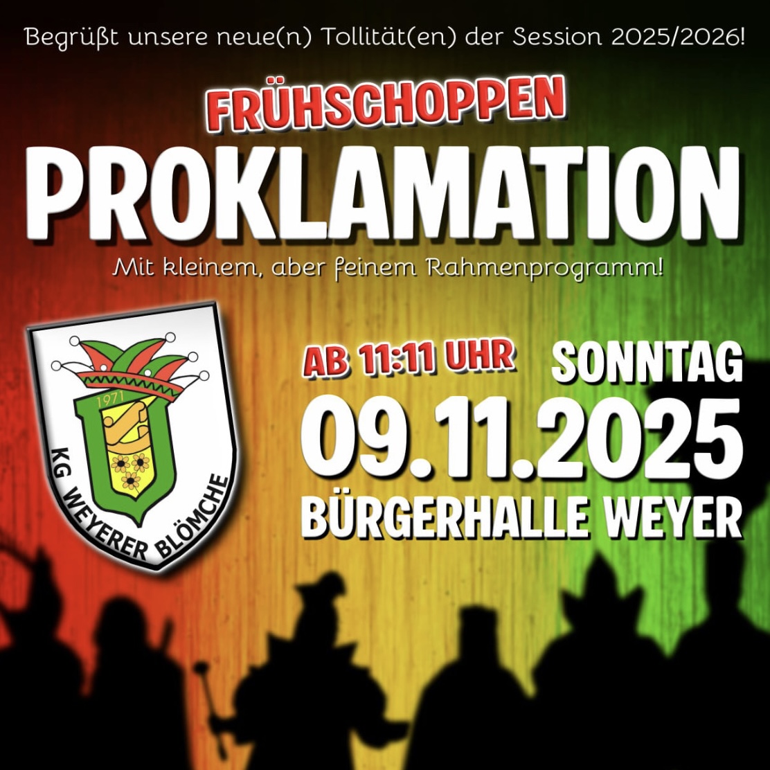 Proklamation in der Bürgerhalle Weyer