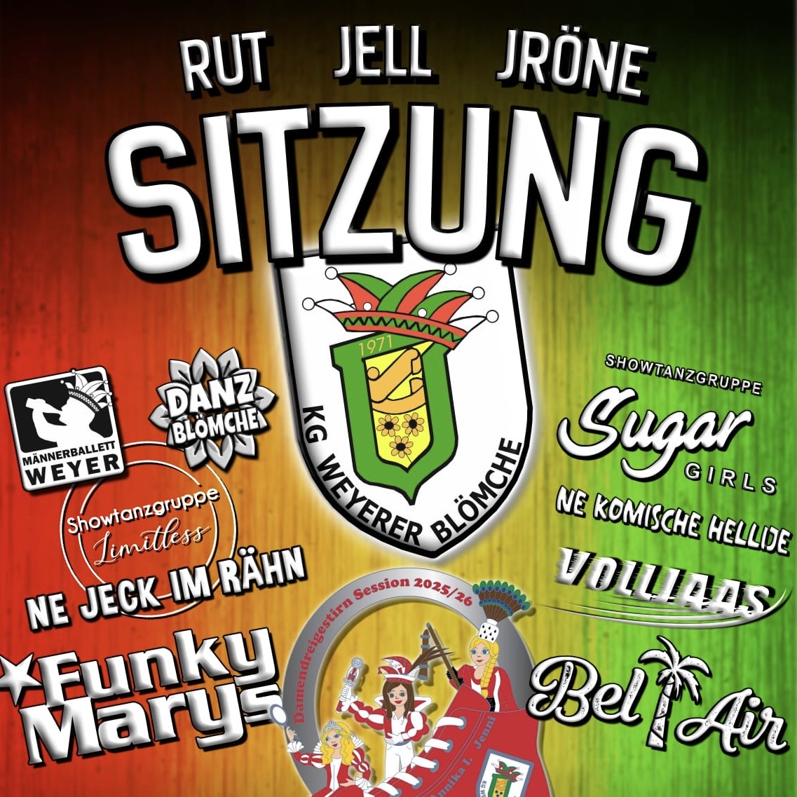 Rut Jell Jröne Sitzung in Weyer – Feiern wie die Blömche! 🌸🎉