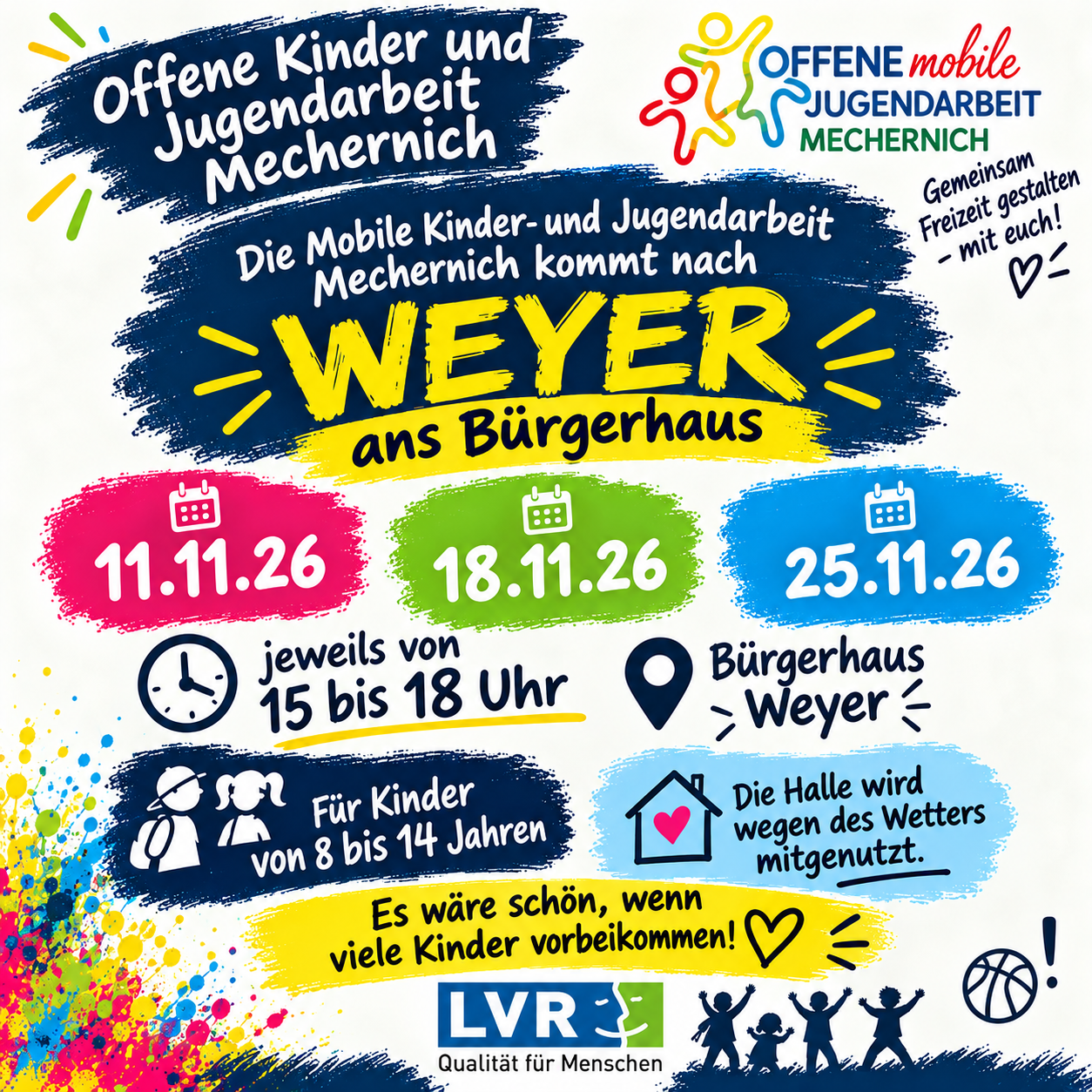 Spiel, Spaß und Kreativität in der Bürgerhalle Weyer