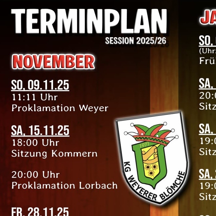 🎉 Weyer im Jeckenfieber: Termine, Tollitäten und 55 Jahre Blömche!