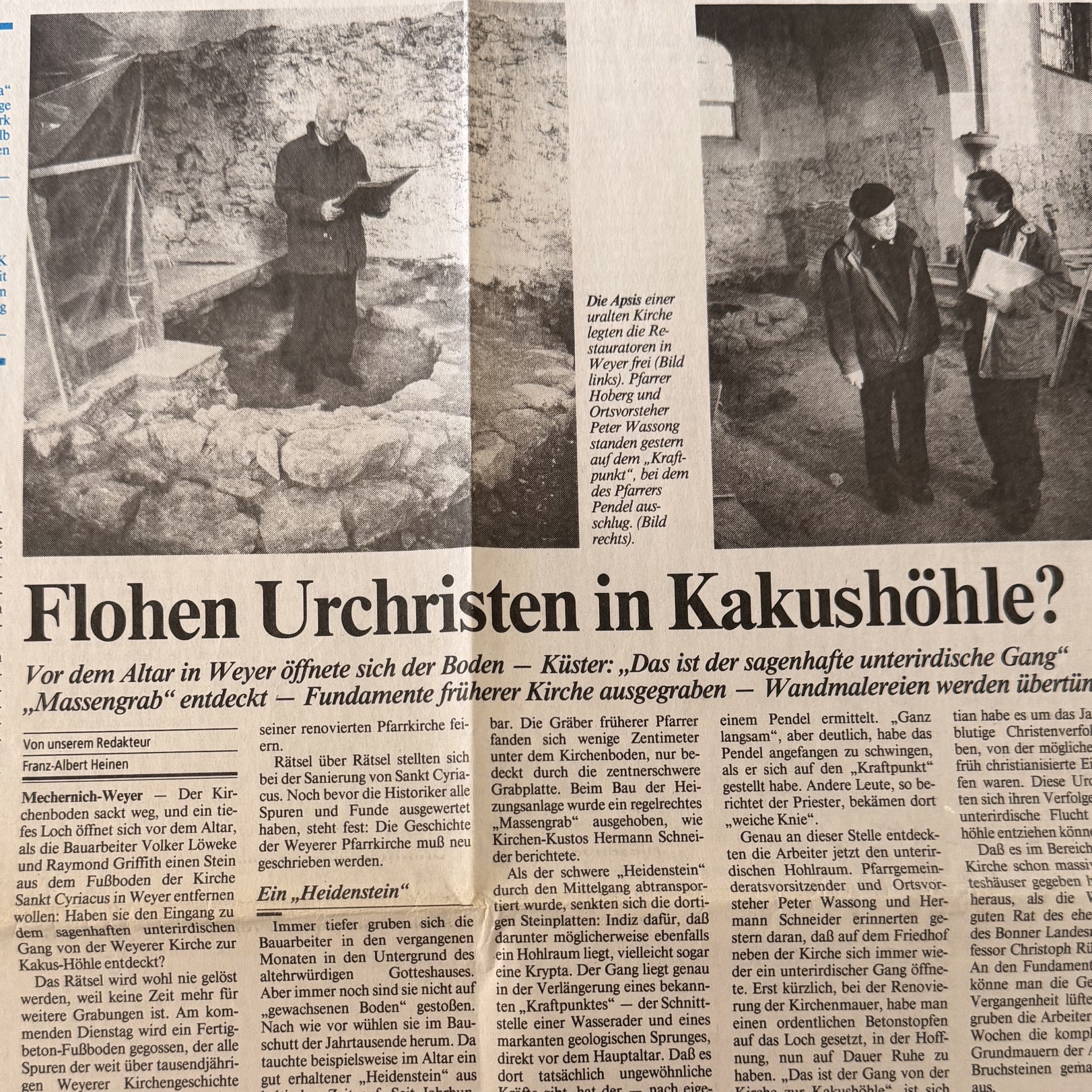 Flohen Urchristen in Kakushöhle