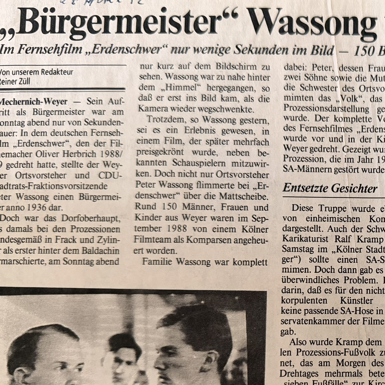 Bürgermeister Wassong war dem Himmel zu nahe